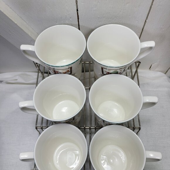 6 Mikasa Ultima Christmas Wish Coffee Cup Mug Tea Santa On Way Special Times Lot - Picture 2 of 11